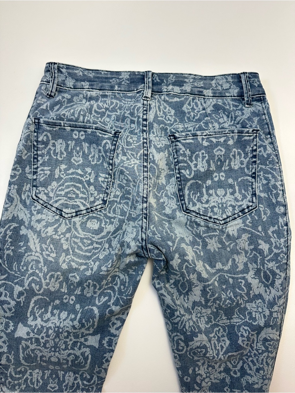 We The Free Blue Floral-Print Flare Jeans - Picture 6 of 11